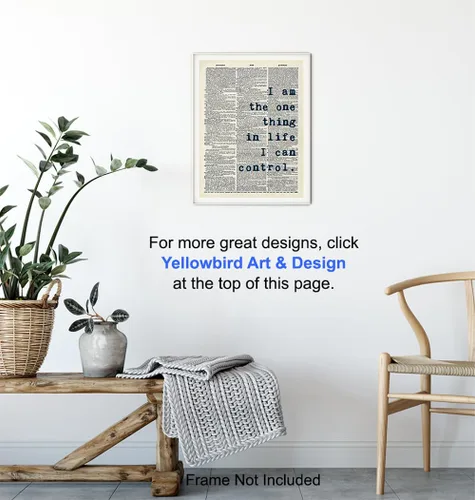 Miniatura 6 de Decoración de Pared con Cita Inspiradora Arte de Diccionario - 8x10 Impresión Reciclada Decoración Motivacional para Hogar para Dormitorio, Oficina