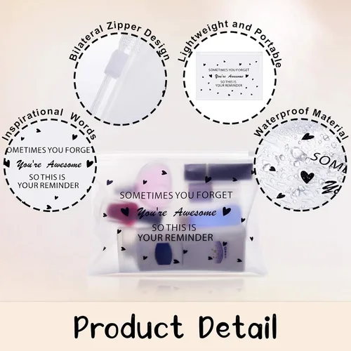Miniatura 3 de Sotiff 60 bolsas de maquillaje a granel para mujeres, regalos inspiradores de agradecimiento, bolsa de papel de EVA, regalo de agradecimiento