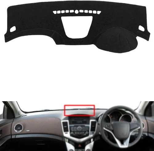 Funda para salpicadero de automóvil, antiarañazos, para Chevrolet Cruze 2009-2014 RHD, antideslizante, color negro Rhd (lado negro)