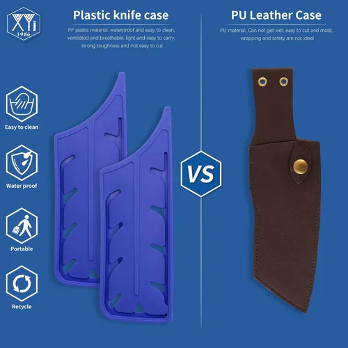 Miniatura 4 de XYJ Juego de 2 fundas de seguridad para cuchillos de seguridad, protector de borde, funda universal para cuchillos, cuchilla, protector de Azul