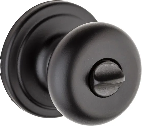 Miniatura 3 de Kwikset Hancock - Pomo de puerta interior de privacidad con cerradura, manija de puerta para baño y dormitorio, perilla de puerta con cerradura