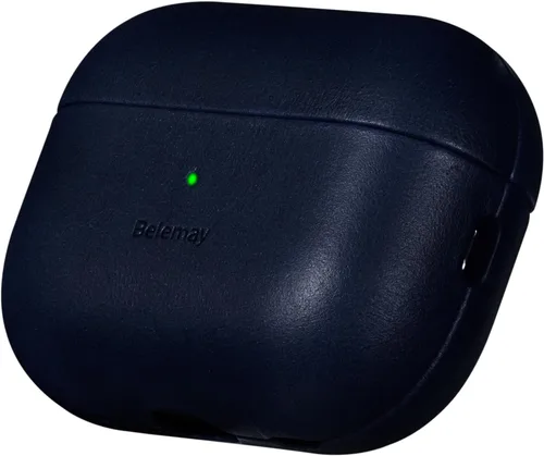 Miniatura 8 de Belemay Funda hecha a mano de cuero curtido vegetal de grano completo para AirPods Pro 3ª generación (2025), elegante efecto de dos tonos, pátina