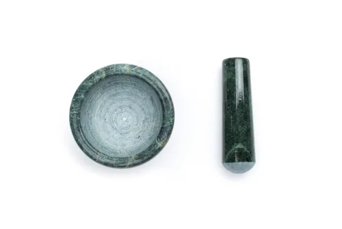 Miniatura 3 de Fox Run Mortero y pilón de mármol, Verde, 7.6 cm