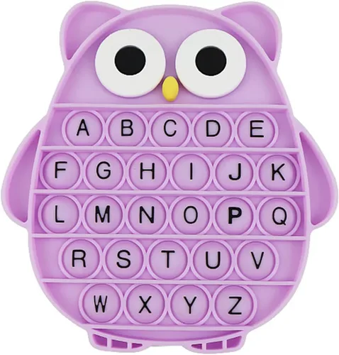 Miniatura 11 de Bulingna - Juguete sensorial de burbujas Push Pop, juguete de silicona para aliviar el estrés, herramientas educativas en forma de lechuza