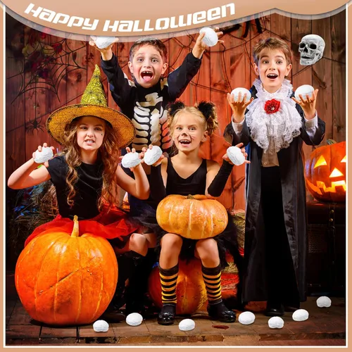 Miniatura 7 de Jenaai Pelota antiestrés para el cerebro de Halloween, 2.76 pulgadas, de poliuretano, ejercicio muscular, para la mano, divertido alivio del estrés