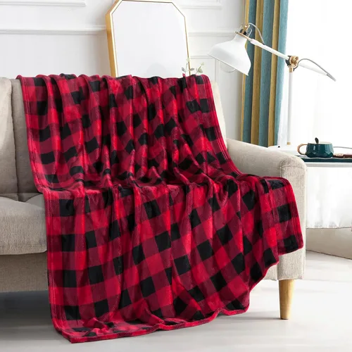 Miniatura 37 de Elegant Comfort Velvet Touch Ultra Lujosa Manta/Frazada de Vellón con Estampado Navideño de Vacaciones - 50 x 60 pulgadas, (Flor de Pascua), 50 x 60