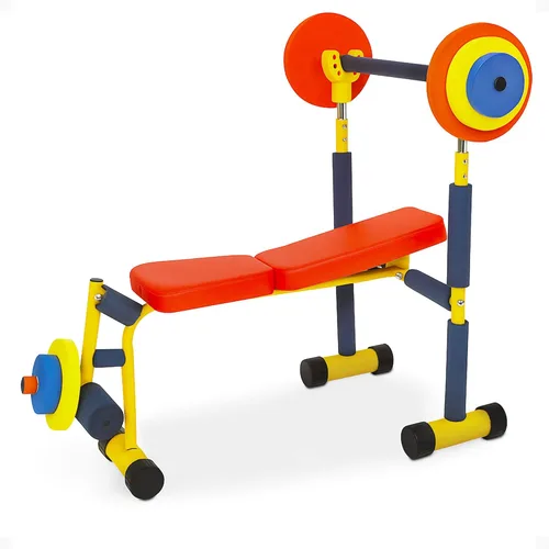 Equipo para hacer ejercicios para niños Fun and Fitness de Redmon Juego de banco de pesas