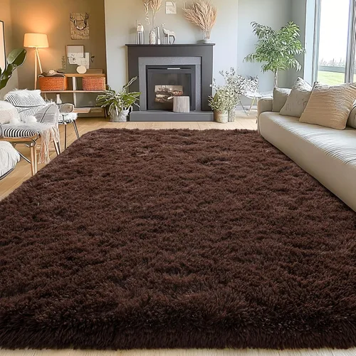 Miniatura 173 de Alfombras de área de 8x10 para sala de estar, alfombra shaggy grande ultra suave y esponjosa para dormitorio, alfombras de felpa mullida Blanco crema