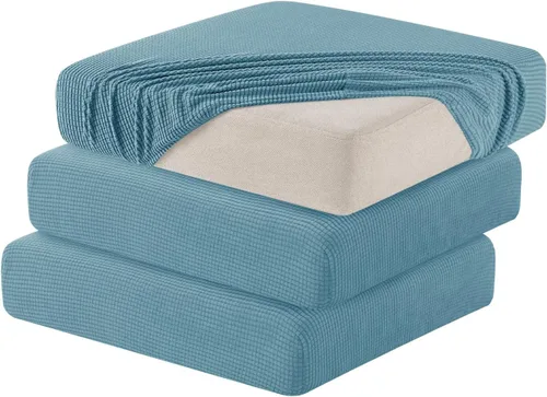 Miniatura 7 de Hokway Funda elástica protectora deslizante para cojines/sofá Gris claro