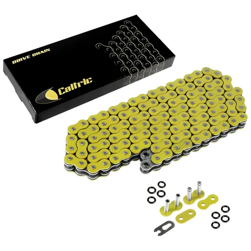 Caltric Cadena de transmisión amarilla de junta tórica compatible con Yamaha Tdm-850 Tdm850 Tdm 850 1992-1997