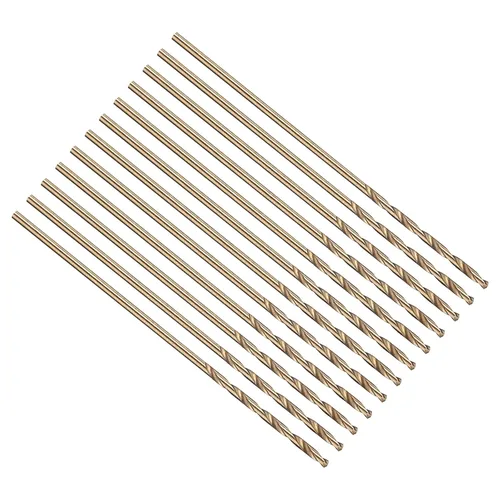 Miniatura 15 de PATIKIL Broca Jobber de 0.039 in, vástago recto M35 cobalto 5% acero de alta velocidad 135° acabado dorado para metal duro de acero inoxidable - 2