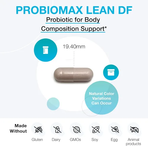 Miniatura 4 de XYMOGEN ProbioMax Lean - Suplemento probiótico para apoyar la función de barrera intestinal* - Bifidobacterium animalis subsp lactis B420