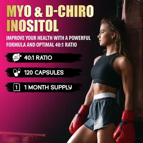 Miniatura 2 de BMVINVOL Cápsulas de 2,050 mg de mio-inositol y D-Chiro inositol con folato, vitamina D, equilibrio hormonal y apoyo ovárico para mujeres