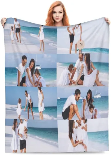 Miniatura 12 de Manta personalizada con logotipo, texto y foto, manta personalizada con imagen para el día de la madre, regalos de cumpleaños, Navidad, regalos