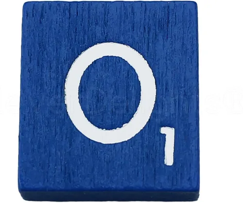 Miniatura 3 de CleverDelights 100 azulejos de letras de madera, color azul, juego completo, reemplazo de juegos, bodas, manualidades, álbumes de recortes