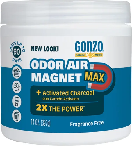 Gonzo Natural Magic Imán de aire de olor con carbón activado, eliminador de olores, 14 onzas