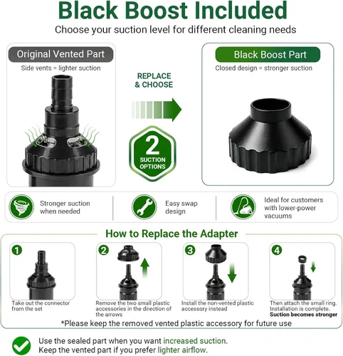 Miniatura 3 de EZ SPARES 7 piezas de accesorios de micro aspiradora, 7 piezas de accesorio universal para aspiradora, mini kit de herramientas de limpieza