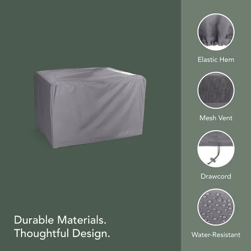 Miniatura 4 de Covermates Funda modular para silla de club para exteriores, poliéster resistente al agua, dobladillo con cordón, rejillas de ventilación, fundas