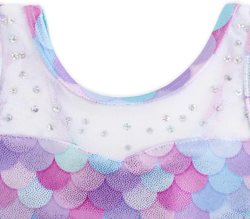 Miniatura 4 de EQSJIU Ballet Leotard with Tutu Skirt for Girls Dance Gymnastics Toddlers Sparkly Snowflake Party Dress Outfit Kids