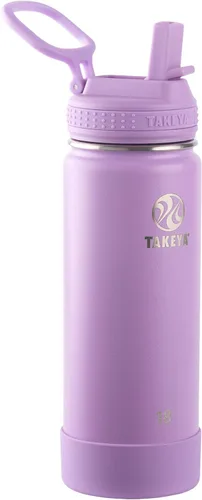 Miniatura 40 de Takeya Actives - Botella de agua de 24 onzas con tapa con popote, aislamiento de acero inoxidable de doble pared, apta para lavavajillas y sin BPA