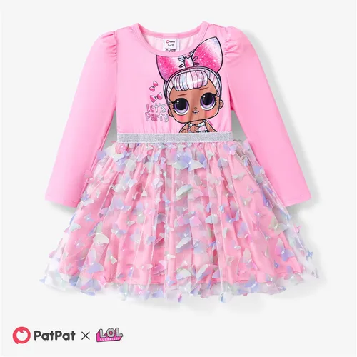 Miniatura 8 de L.O.L. Surprise! Vestidos de malla tutú para niñas con mariposa y purpurina para fiesta, vestido de tul de manga larga, regalo de cumpleaños