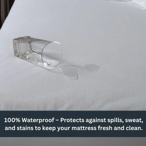 Miniatura 2 de Protector de colchón impermeable con cremallera – Carcasa de 6 lados, a prueba de chinches y ácaros del polvo, cubierta de 12 pulgadas