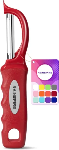 Miniatura 11 de Rainspire Pelador de verduras, pelador de patatas para cocina, cuchillas afiladas de acero inoxidable, mango cómodo, pelador de frutas, pelador