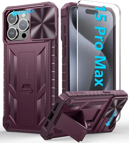 Miniatura 72 de FNTCASE for iPhone 11-Pro Phone Case: Military Grade Drop Proof Mobile Cover with Kickstand & Slide Rugged Shockproof Bumper Heavy Duty Protector