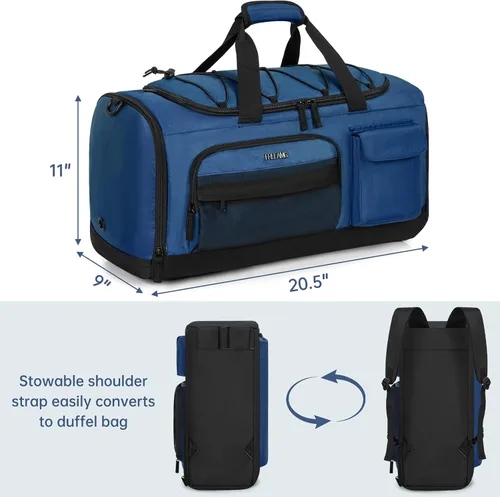 Miniatura 3 de Bolsa de gimnasio con compartimento para zapatos y computadora portátil para hombres y mujeres, resistente al agua, mochila deportiva para gimnasio