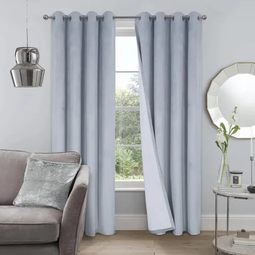 Miniatura 8 de always4u Juego de 2 cortinas de terciopelo suave blanco 100% opacas, térmicas, ahorro de energía, cortinas de terciopelo para sala de estar