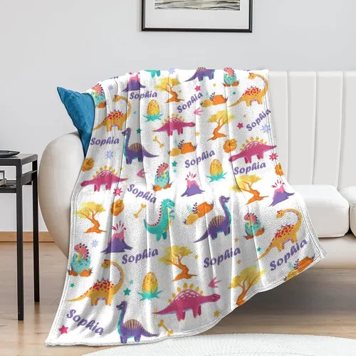 Miniatura 70 de Artsadd Manta de bebé personalizada para niños y niñas con nombre, manta personalizada con nombre de bebé con patrón de unicornio, manta