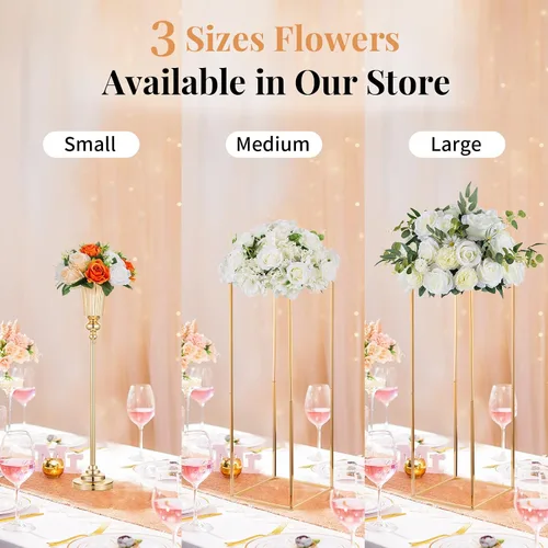 Miniatura 6 de NUPTIO Ramo de Arreglos de Bolas de Flores - 10 Piezas de 9.5 pulgadas de Diámetro Bolas de Flores Falsas Naranjas de Rosas para Centros de Mesa