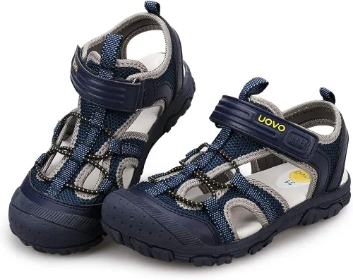 Uovo - Sandalias deportivas para niños pequeños, con puntera cerrada, sandalias deportivas para senderismo al aire libre