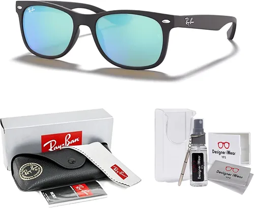 Miniatura 2 de Ray-Ban Junior XS New Wayfarer RJ9052S - Lentes de sol cuadrados para niños y niñas pequeños + paquete con kit DIW