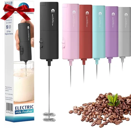 Miniatura 17 de Espumador de leche potente de mano, espumador de leche de mano mini, batidor de bebidas para café, capuchino, café con leche, matcha, chocolate Verde