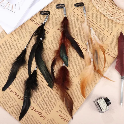 Miniatura 4 de Beaupretty Pinzas para el cabello para mujer, 6 piezas, extensiones de clip para el cabello, clips de extensión hechos a mano con clip decorativo