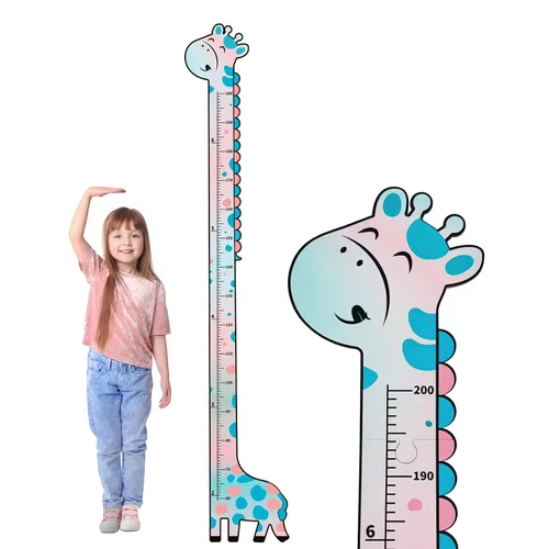 Tabla de crecimiento de madera para niños, tabla de altura de jirafa para niños y niñas, tabla de medición para la altura de los niños, para