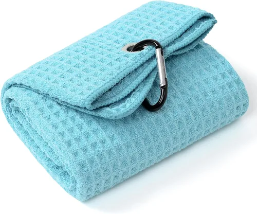 Miniatura 10 de Mile High Life Premium Waffle-Weave Golf Towel 16" X 24" Extra Absorbent & Quick-Dry Ultra-Soft Microfiber Carabiner Clip Multi