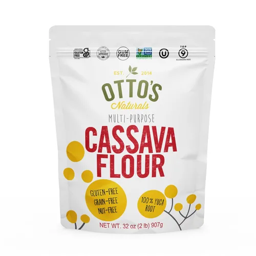 Otto's Naturals Harina de Yuca Multiusos, Sin OGM, Sin Gluten, Sin Granos, Nueces y Goma, Alternativa de Harina de Trigo 1 a 1, Paleo, AIP, 2 lb