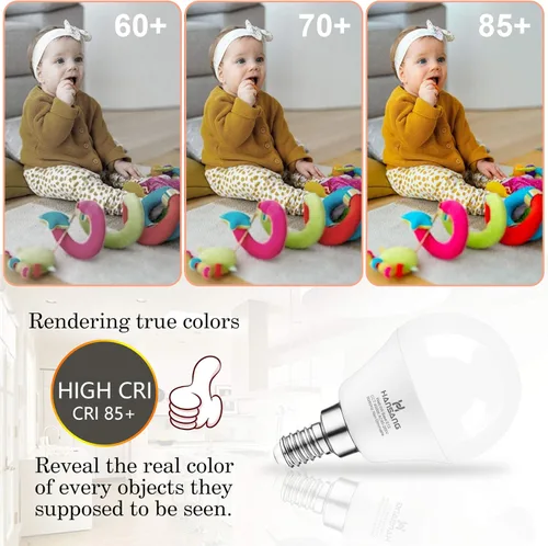 Miniatura 2 de Bombilla LED E12 para ventilador de techo, bombilla LED de 4000 K, luz diurna natural, bombilla LED equivalente a 60 W, bombillas Hansang para Luz