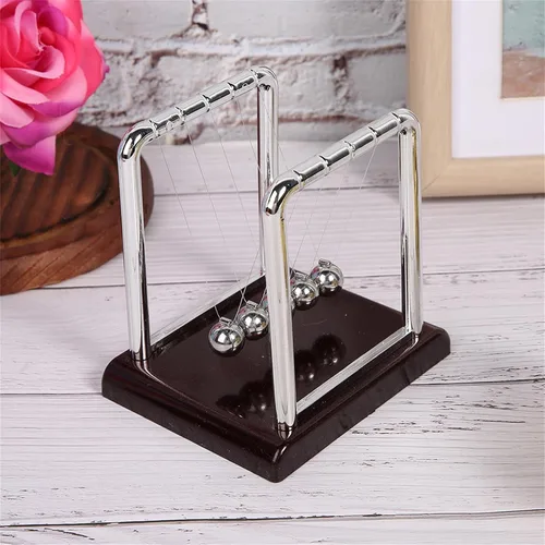 Miniatura 4 de Newtons Cradle Balance - Bolas de péndulo, bolas oscilantes de energía cinética, herramienta educativa de aprendizaje para oficina, hogar