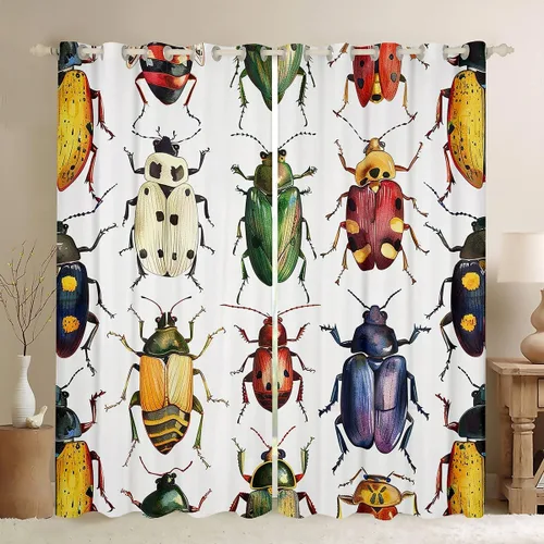 Miniatura 8 de Feelyou Cortinas de ventana de gatos grises y blancos, cortinas de ventana con patrón de mascotas para dormitorio, sala de estar para niños, niñas