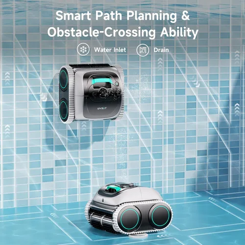 Miniatura 4 de WYBOT - Aspiradora robótica C1 para piscinas enterradas, limpiador inalámbrico de piscina sobre el suelo 4 en 1, limpieza de pared y línea