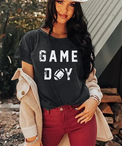 Miniatura 3 de Camiseta de béisbol para mujer, camisetas de béisbol para mamá, camisetas vintage con estampado de béisbol, camiseta casual con estampado de letras