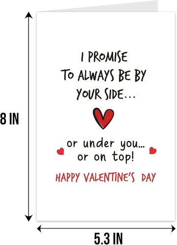 Miniatura 2 de Qiliji Tarjeta traviesa del día de San Valentín para él y ella, divertida tarjeta del día de San Valentín para marido, novio, esposa, novia, tarjeta