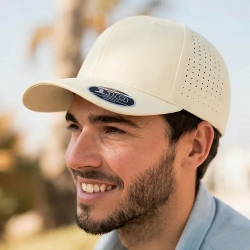 Miniatura 6 de Cap America i8533 Flexfit 110 Gorra Snapback Perforada de Rendimiento de Perfil Medio de 6 Paneles con Protección UV y Snapback Ajustable