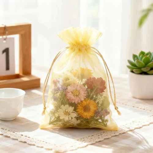 Miniatura 5 de YHJZ 100 bolsas de organza doradas, bolsas de malla pequeñas de 4 x 6 pulgadas con cordón, bolsas de regalo de joyería para bodas, fiestas, Dorado