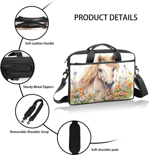 Miniatura 4 de Bolsa para laptop con correas acolchadas para el hombro, adecuada para portátiles de 13 a 15 pulgadas, fundas para portátiles de múltiples