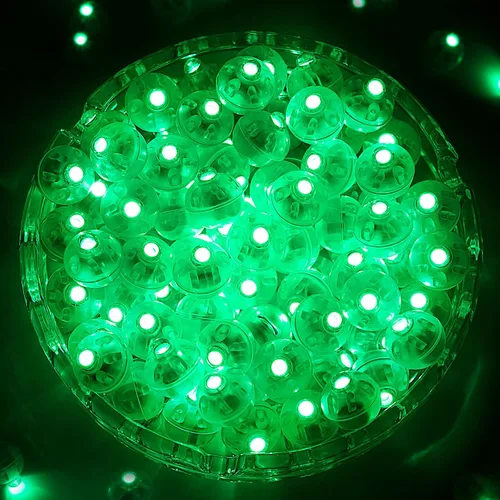 Miniatura 10 de ZGWJ 50 piezas de luces de globo mini, funciona con pilas, luz redonda impermeable LED de tiempo de espera prolongado para globo de cumpleaños