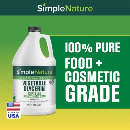 Miniatura 3 de SimpleNature Glicerina vegetal 100% pura – 4 galones – Natural puro grado alimenticio y cosmético para cuidado de la piel, cuidado del cabello